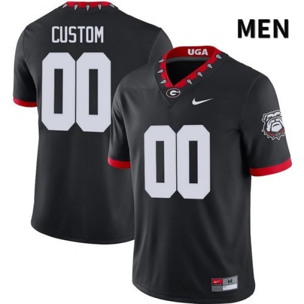 Georgia Bulldogs Men's Custom #00 Black Mascot 100th Anniversary Stitched College UGA Football Jersey 23QL012VE